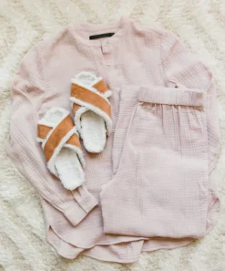 Outlet Shearling-Lined Crossover Sandal Women Sandals