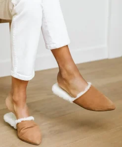 New Shearling-Lined Mule Women Flats