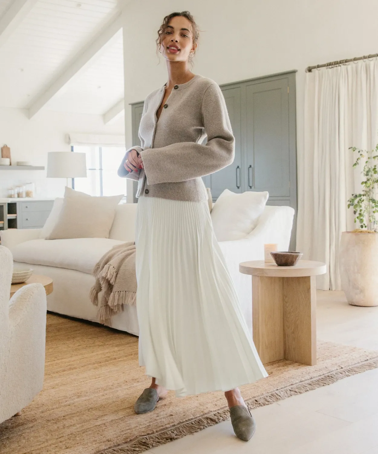 Outlet Suede Mule Women Flats