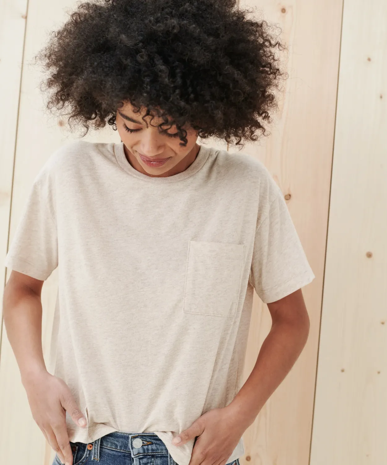 Hot Vintage Pocket Tee Women Tees & Tanks