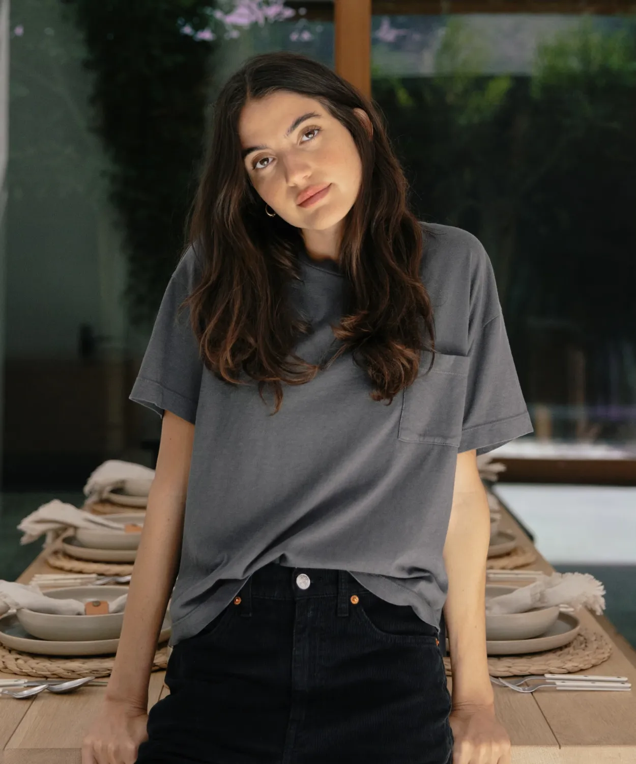 Online Vintage Pocket Tee Women Tees & Tanks